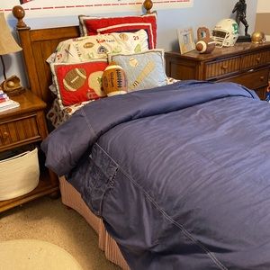 Pottery Barn Kids navy cargo duvet cover